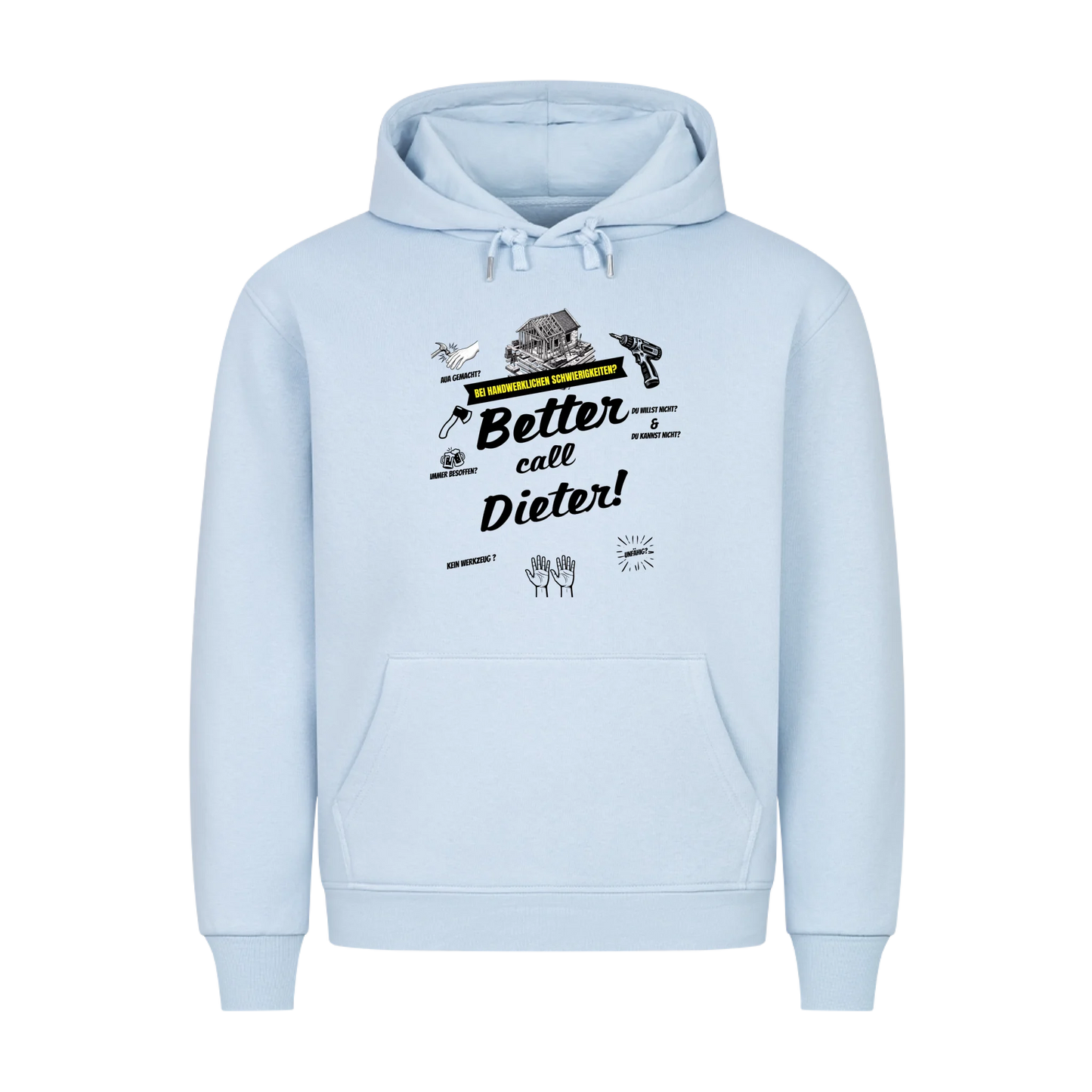 Hoodie White Better call.... personalisierbar
